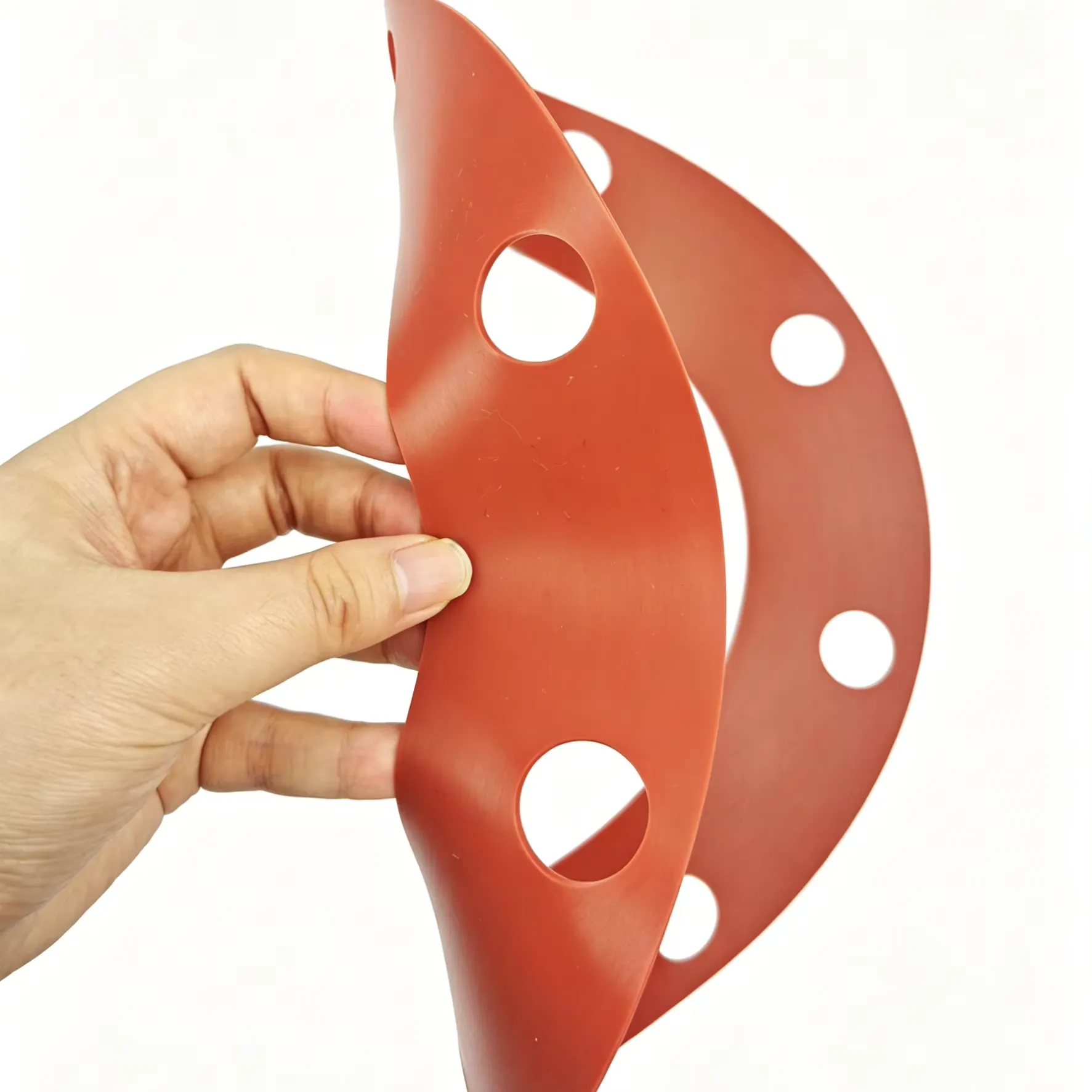 Custom Red Silicone Flange Gasket factory
